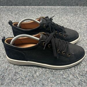 Vionic Winny Black Leather Shoes Sneakers Athletic Lace Up | Women’s Size 11